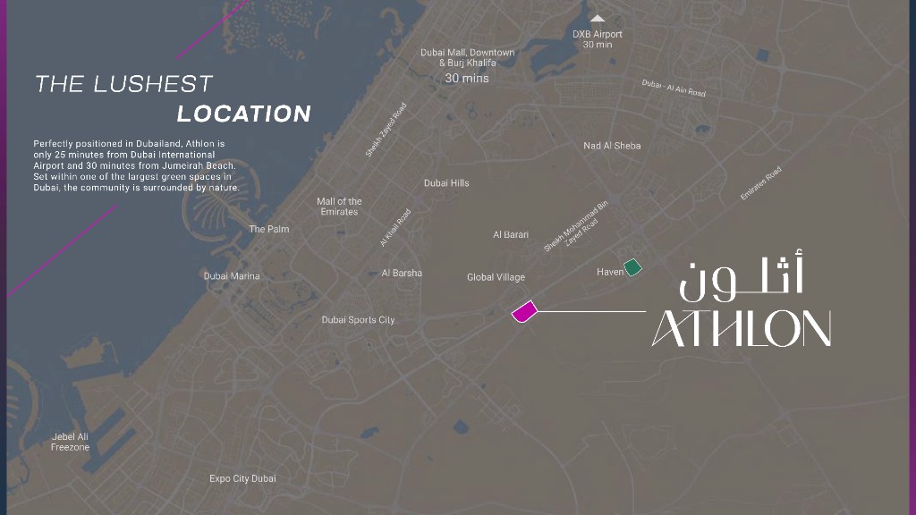 Location map of Greenwoods by Aldar in Dubai Silicon Oasis, Dubai.